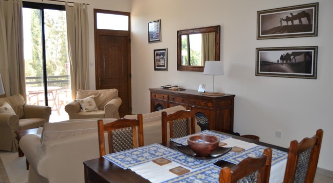 Two bedroom ground floor apartment is available for rent in Tersefanou!