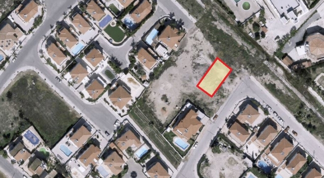 Half residential building plot for sale in Dhekelia road.