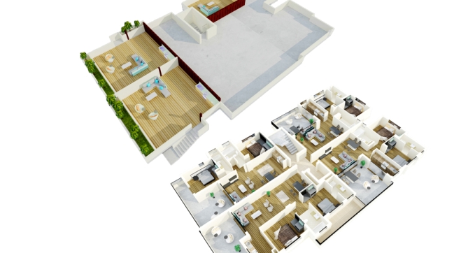 T3 Sunrise - Roof Terrace Plan