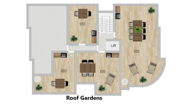 ROOF GARDENS PLAN