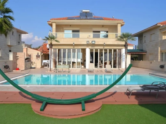 Luxury beach front villa for sale in Pervolia with sea views
