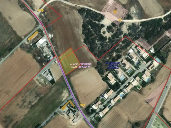 Tourist land for sale closed to the beach in Pervolia, Larnaca